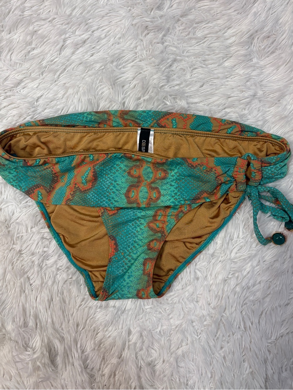 Despi Brazilian snake print bikini bottom